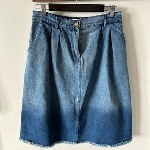 Anthropologie cute ombre denim skirt